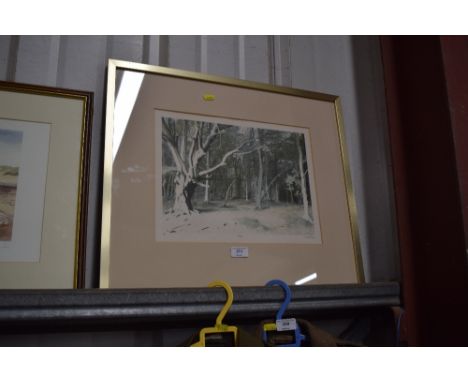 Christopher Penny, pencil signed lithograph entitled "Forest One"