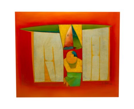 NGUYEN THANH CHUONG (VIETNAMESE, B.1948)- 'FRIENDS'
Lacquer on wood panel, signed and dated '07 lower right
100 x 120cm
Prove