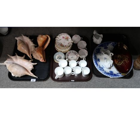 Royal Crown Derby Derby Posies teawares,&nbsp; Susie Cooper coffee cans, shells and other items Condition Report:Not availabl