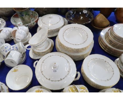 A Royal Worcester Gold Chantilly pattern dinner service Condition Report:Available upon request