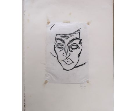 A LOT OF WORKS ON PAPERTo include: CARLOTTA, 18 x 25cm; PAUL BROWN, Portrait; L BERGMANN, Landscape; WINIFRED S ..., Anemone,