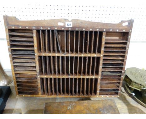     A 20th Century Brass Inlaid Storage Shelf                                       