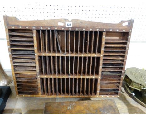     A 20th Century Brass Inlaid Storage Shelf                                       