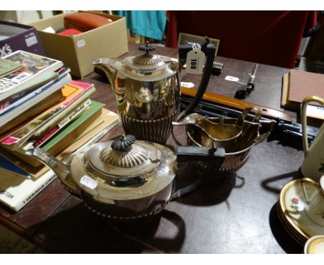     A Four Piece Plated Tea Service                                                 