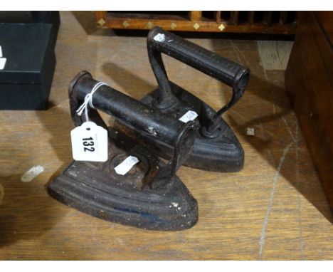     Two Vintage Flat Irons                                                          