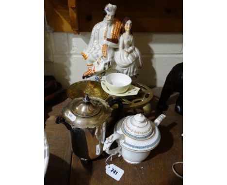     A Parcel Of Mixed China &amp; Metalware To Include A Royal Worcester Teapot         