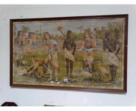     A Framed Mid 20th Century Woolwork Tapestry Panel, Biblical Scene               