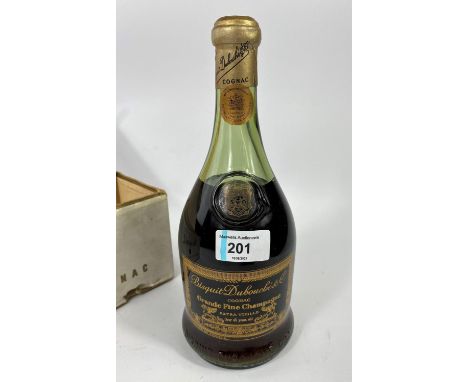 Cognac Bisquit Dubouche &amp; Co Extra Vielle Grande Fine Champagne, over 45 years old boxed (bought approx 1962) 