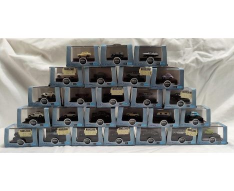 25 Oxford Automobile Company originally boxed N:gauge vehicles, including NDS006, NMN005, NSS002, etc. 