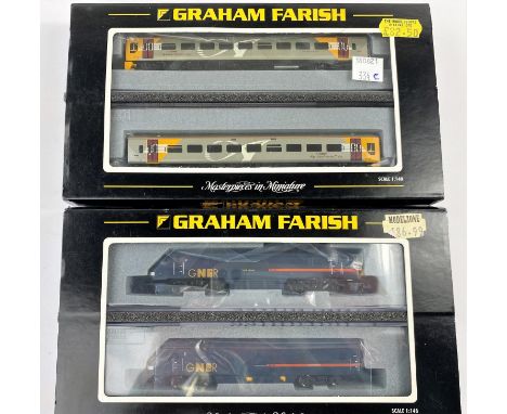 A Graham Farish N gauge originally boxed 158 2 Car DMU Wessex Trains Alphaline 371-553; a Graham Farish N gauge originally bo