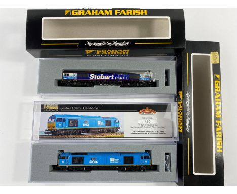 A Graham Farish N gauge originally boxed Class 66/9 Diesel 66411 'Eddie the Engine' No 371-391; a Graham Farish N gauge origi