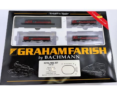 A Graham Farish N gauge originally boxed Royal Mail Set with Class 47 Loco and 3 Coaches - comprising Class 47 Loco, 2 x Mk 1