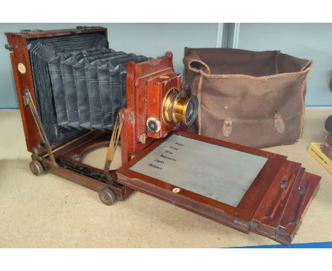 A Thornton Pickard Triple Imperial Extension plate camera and plates. 