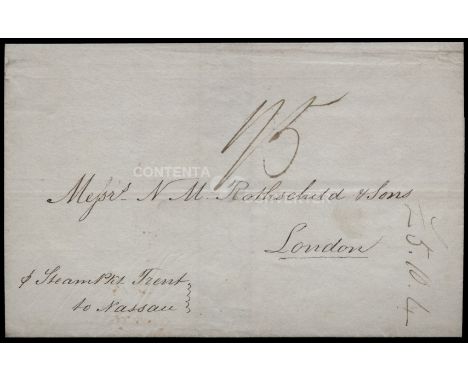 1842 April 27, outer lettersheet endorsed 'M & J Pretto' a company based in St Thomas, further endorsed on front 'p. Steam Pk