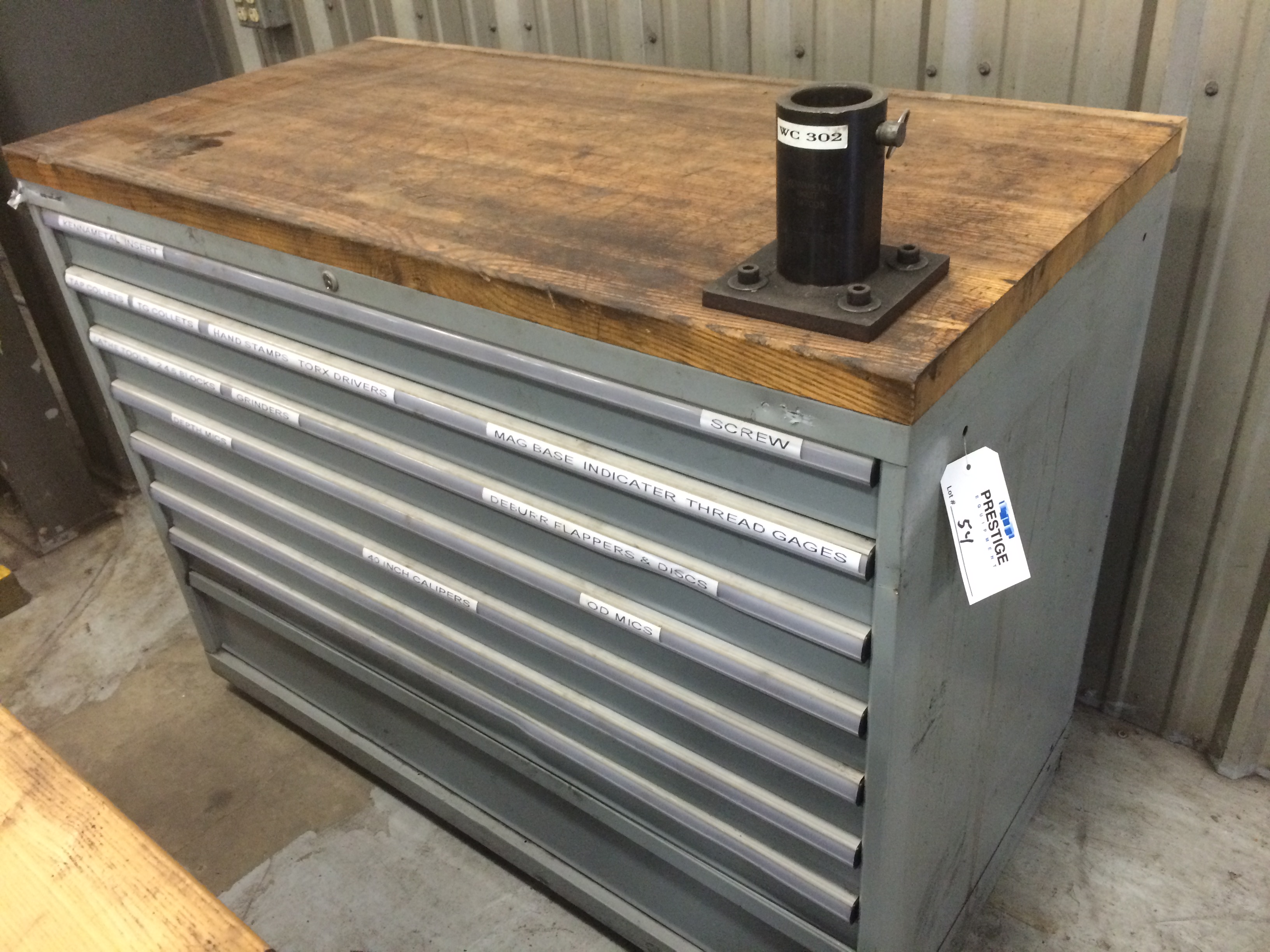 9 DRAWER LISTA WITH WOOD TOP