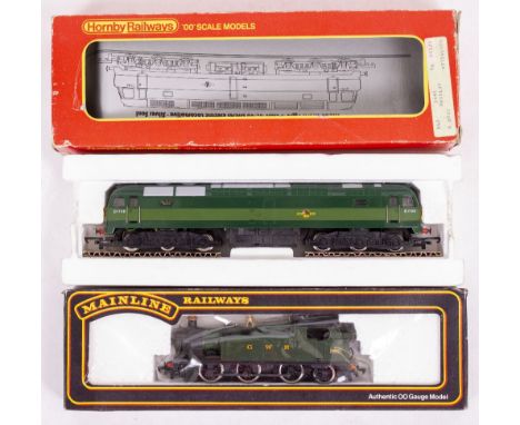 A HORNBY 'OO' GAUGE DIESEL ELECTRIC LOCO R 863 together with a Mainline Railways 'OO' gauge GWR tank loco (2)