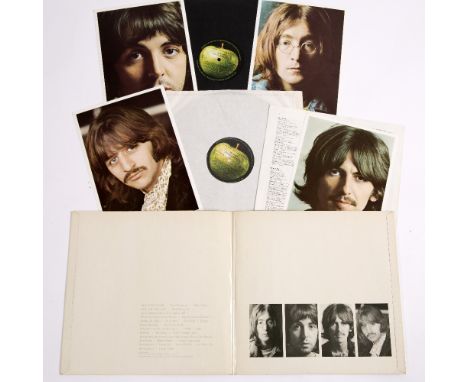 THE BEATLES ' WHITE ALBUM' 1968 UK first pressing double vinyl LP stereo PCS 7067-8 mono PMC 7067-8, the album cover numbered