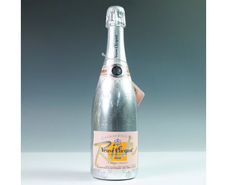 Sealed bottle of Veuve Clicquot Rose Champagne. Produced in France by Veuve Clicquot Ponsardin, this champagne is known for i