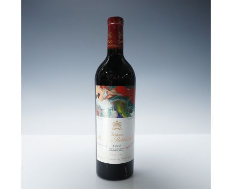 A 2015 vintage Chateau Mouton Rothschild, a prestigious Premier Grand Cru Classe Bordeaux from the Pauillac appellation. This