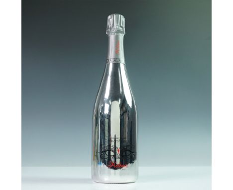 Presenting a bottle of Champagne Georges Vesselle Helenais Bouzy Grand Cru Brut, elegantly encased in a striking mirrored bot