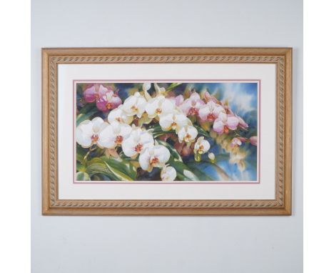 A stunning limited edition giclee print by Darryl Trott (1942-2004), titled Cascade of Flowers. This beautifully detailed flo