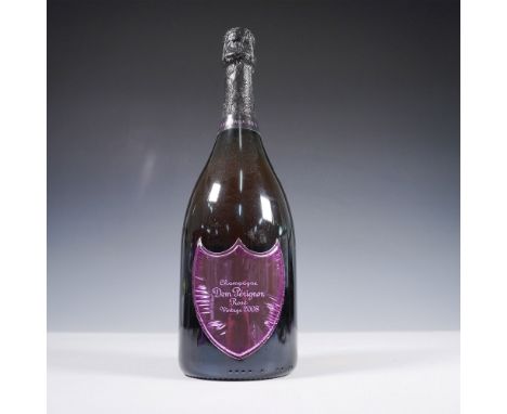 This Dom Perignon Rose Vintage 2008 Lady Gaga Limited Edition features a striking metallic pink design reflecting the collabo