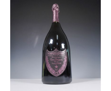 A prestigious 1.5-liter magnum of Dom Perignon Rose (12.5% ABV) Vintage 2008, presented in its original embossed box. This ex