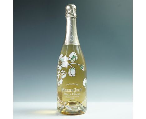 A single bottle of Perrier Jouet Belle Epoque Blanc de Blancs 2006, a rare and prestigious vintage Champagne produced exclusi