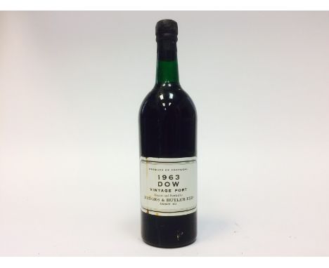 DOW'S 1963 Vintage Port.  Hedges & Butler
Oporto, portugal. (bottle size)