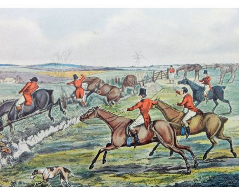 A collection of six hunting prints depicting huntsmen and hounds (6) 