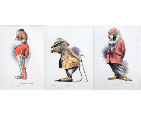 Geldart 
Limited edition prints 
"Ratty from Wind in the Willows", No. 87/850, Ratty dressed in tweed jacket, deerstalker hat