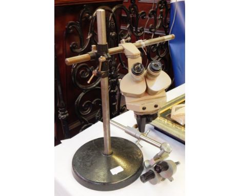 Vickers Instrument microscope and stand with smaller microscope