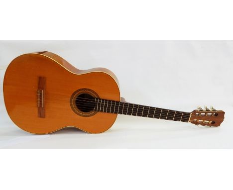 A classical guitar, handmade by R F Hall Luthier of Windsor 