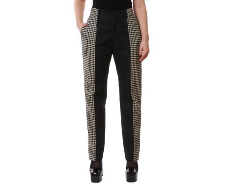 NO RESERVE ALEXANDER MCQUEEN HOUNDSTOOTH TROUSERSCondition grade A-.Sample item. No size label. 79cm waist, 101cm length. Bla