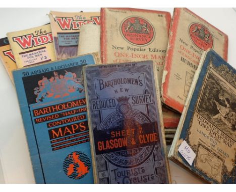 Collection of vintage maps and ephemera