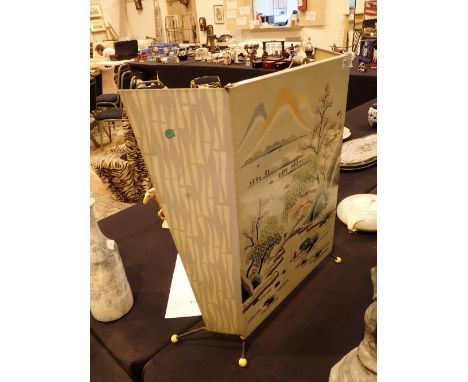 1960s painted metal firescreen