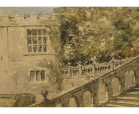 David Cox (British 1783-1859): 'Haddon Hall', watercolour initialled and dated 1845, titled on 'R. Whitley St. Nicholas Stree
