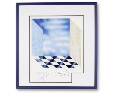 Steve Winwood And Jim Capaldi Signed Print Of The Traffic Album Cover Low Spark of High Heel Boysmid 1990soversized color lit