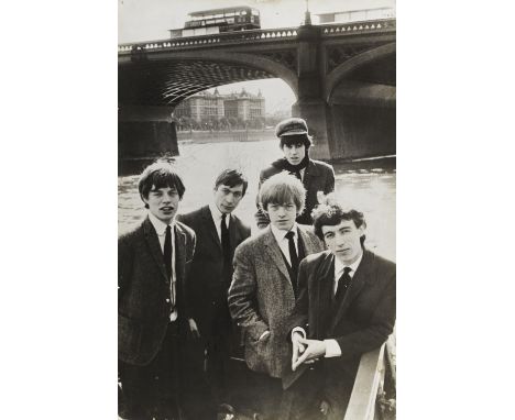 Rolling Stones Signed Oversized Promotional Photographcirca 1963large early promotional image showing an early black and whit