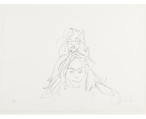 A John Lennon Signed 'Bag One' Lithograph 'John And Yoko'1970Numbered '82/300' and signed in pencil by John Lennon to the low