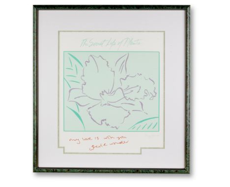 Stevie Wonder Signed Print Of The Cover Art For The 1979 Album The Secret Life of Plantsmid 1990scolor lithograph signed and 