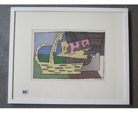 Pablo Picasso - Lithograph and Pochoir 1946 - The Picnic Basket - signed in the plate, printed by Albert Carmen - Limited Edi