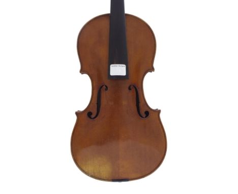 Modern Italian violin by and labelled Cilo e Riccardo Sirleto, via Costantinopoli, 19, Napoli Anno 1976, the two piece back o