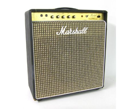 1972 Marshall Reverb-Trem guitar amplifier, replaced speaker grille cloth, appears to be in working order, recently serviced