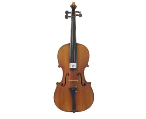 Good Stradivarius copy three-quarter size violin, 13 1/4", 33.70cm