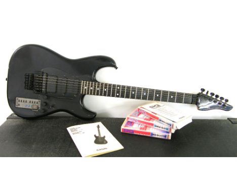 Casio PG-380 Guitar Synth electric/midi guitar, made in Japan, ser. no. T002014, black finish, standard electrics appear to b