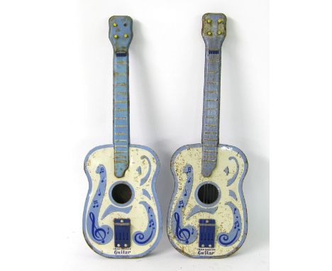 Two Chad Valley tin guitars (2)