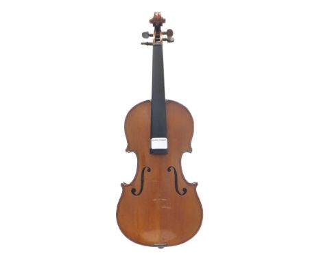 French half size Stradivarius copy violin, 12 3/16", 31cm