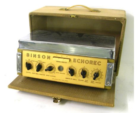 Early 1960s Binson Echorec Model T5E echo unit, ser. no. 1867, untested *Single owner from new.  This item comes with the ori