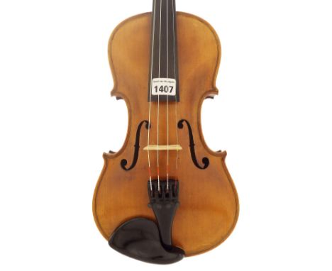 Violin labelled Nach Josef Kloz..., and branded Nach Klotz below the button, 13 15/16", 35.40cm